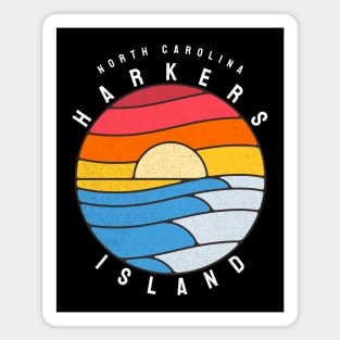 Harkers Island, NC Stained Glass Sunrise Summertime Magnet